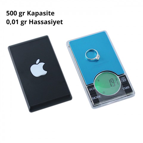 Dijital Hassas Cep Terazisi Tartı 500 g 0,01 Hassasiyet